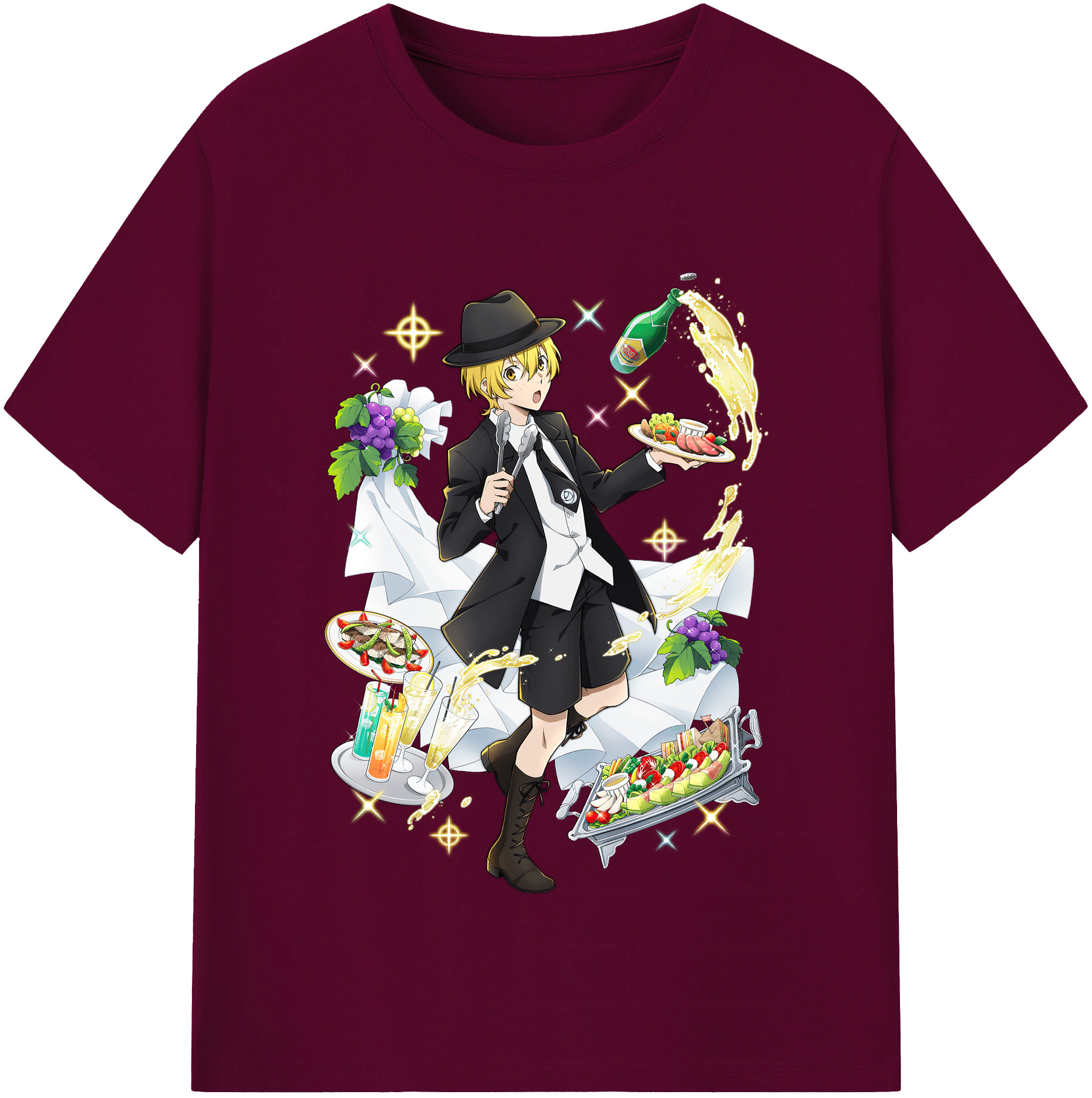 （画像用） 文豪ストレイドッグス Bungo Stray Dogs レディースカジュアルプリントTシャツ（綿100％）